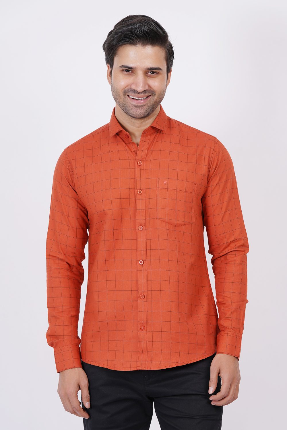 Orange | TTASCOTT Check Shirt