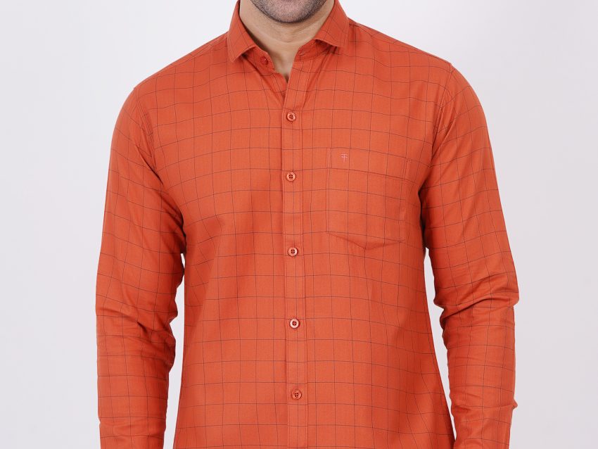 Orange | TTASCOTT Check Shirt