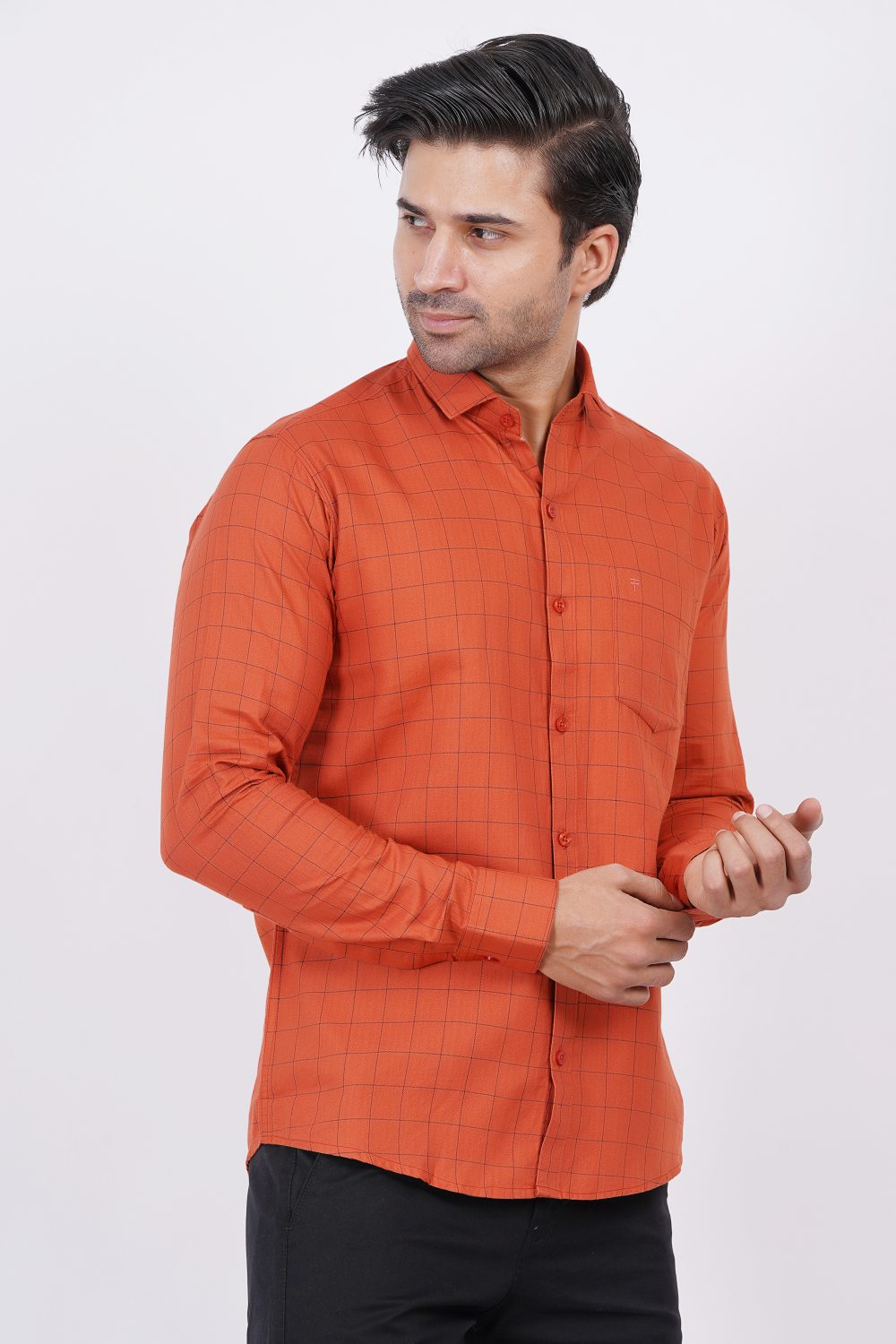 Orange | TTASCOTT Check Shirt