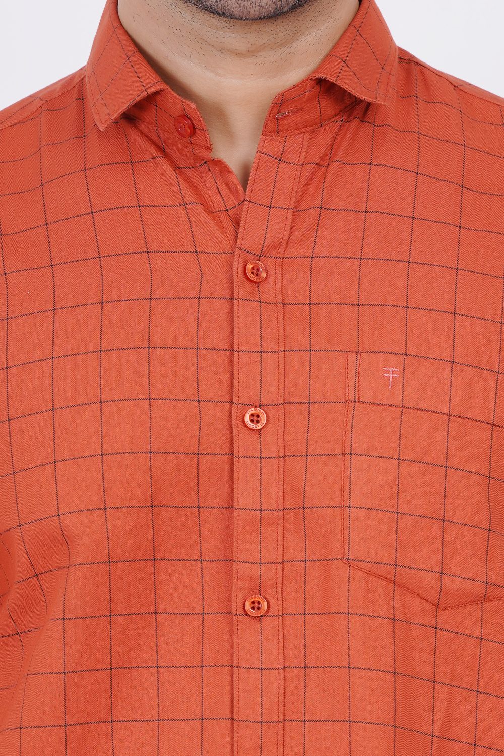 Orange | TTASCOTT Check Shirt