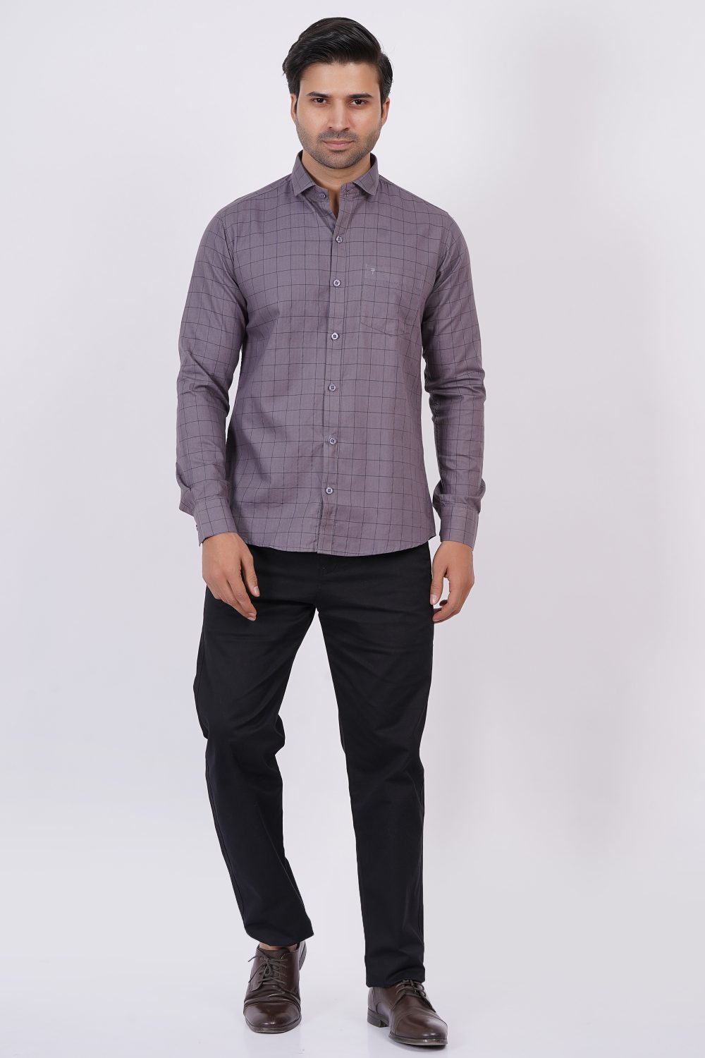 Grey | TTASCOTT Check Shirt