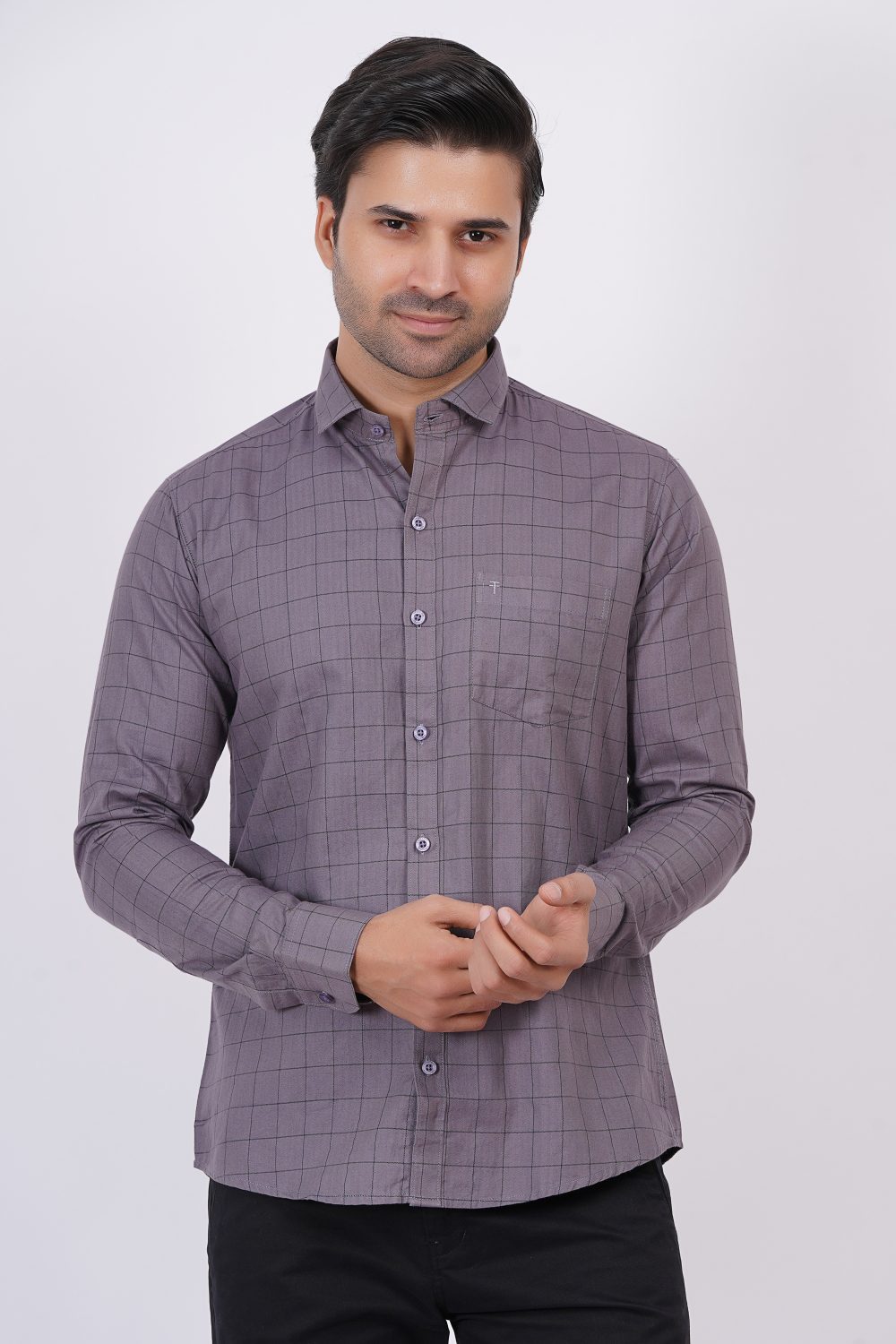 Grey | TTASCOTT Check Shirt