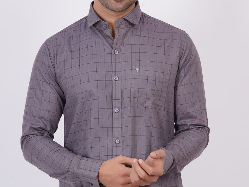 Grey | TTASCOTT Check Shirt | TC 1163 - 3