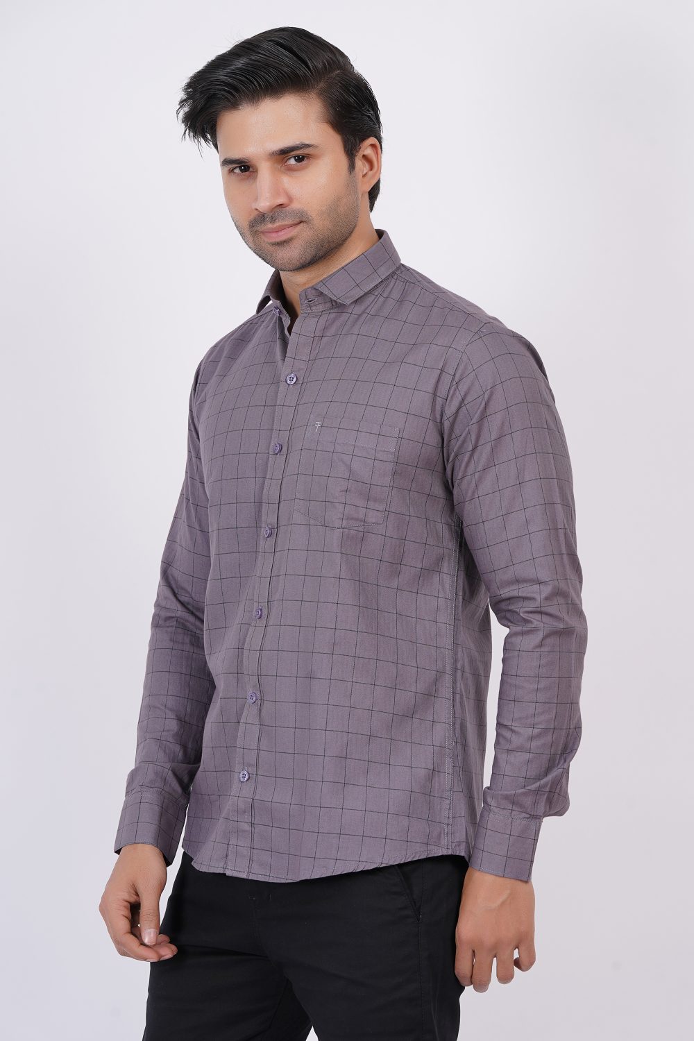 Grey | TTASCOTT Check Shirt