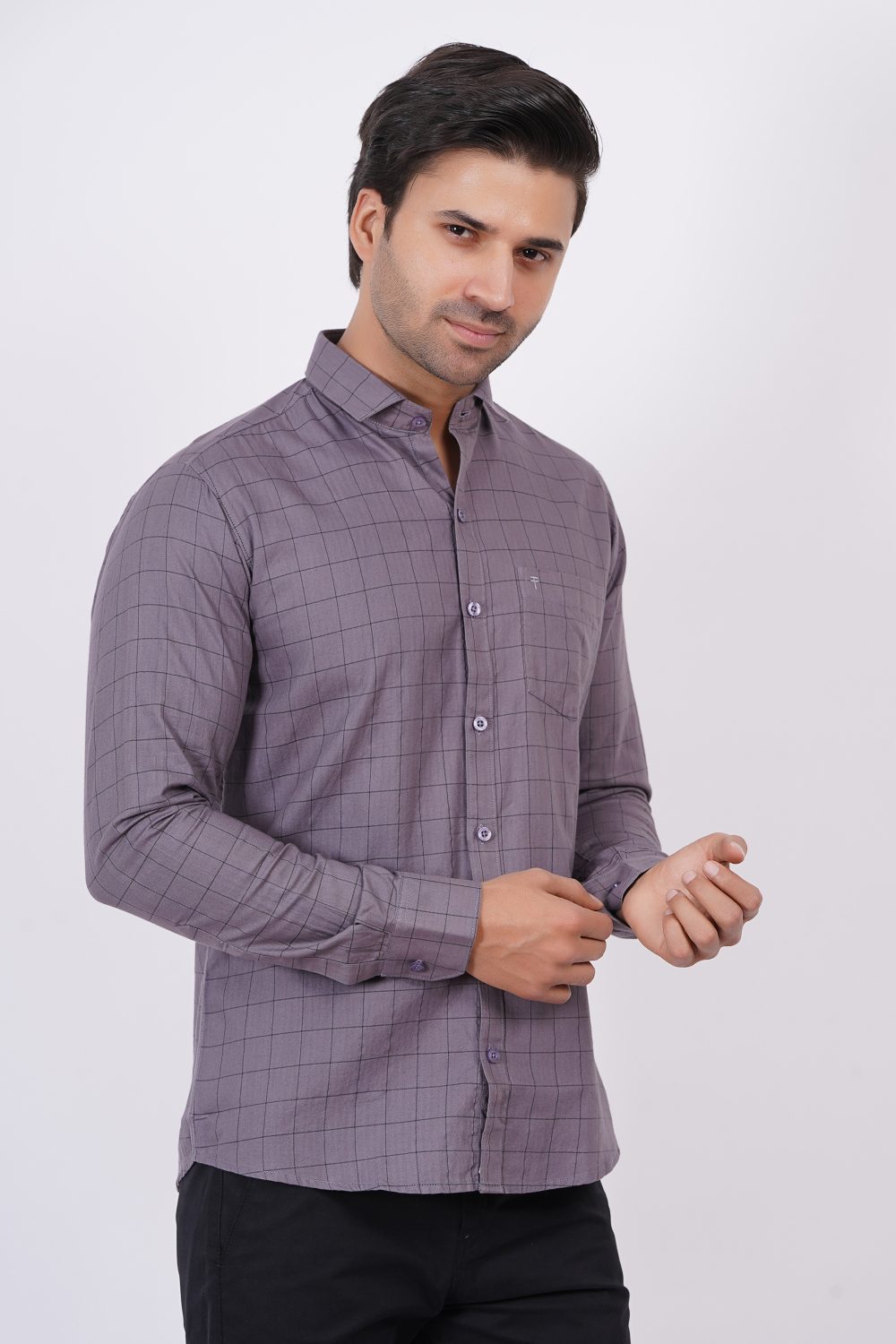 Grey | TTASCOTT Check Shirt