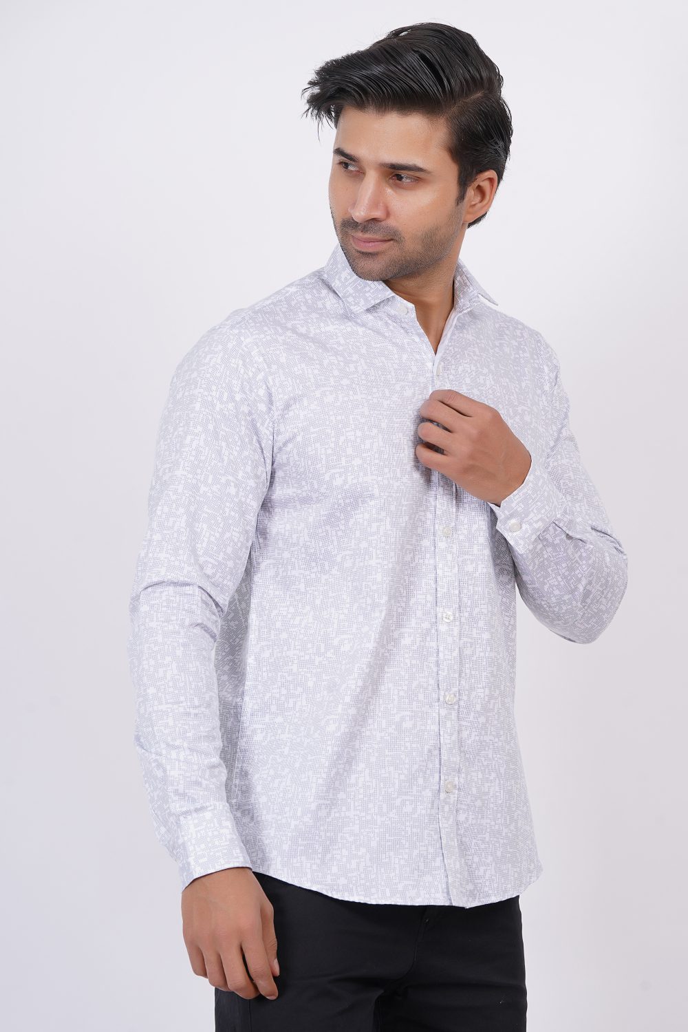 White | TTASCOTT Printed Shirt