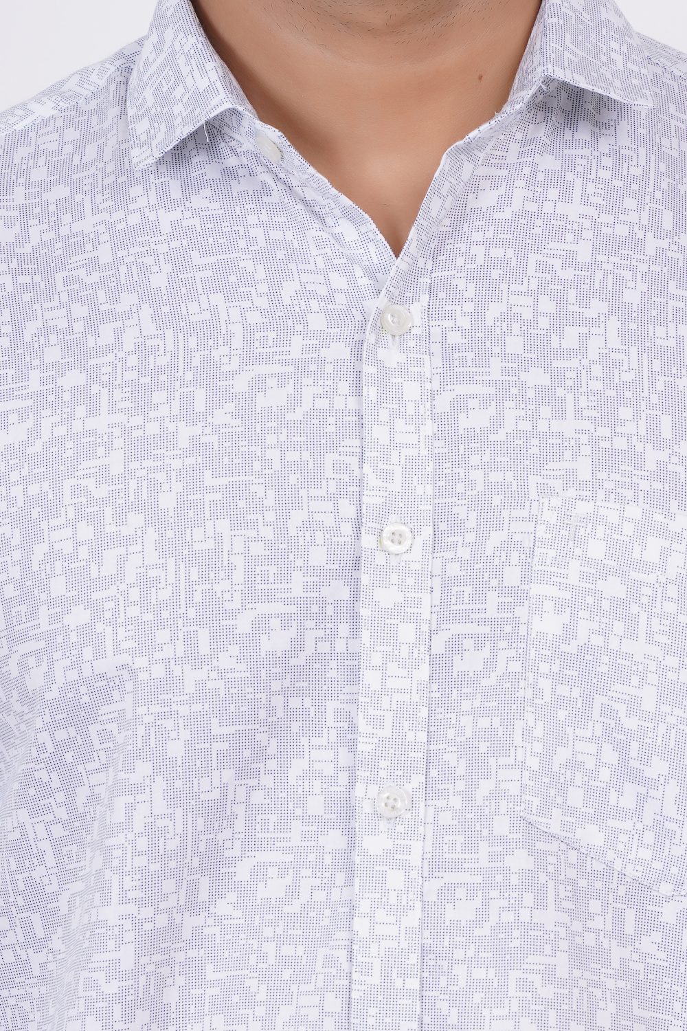 White | TTASCOTT Printed Shirt