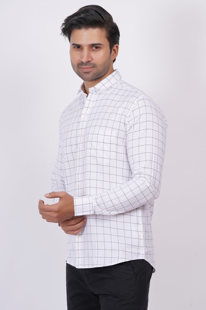 White | TTASCOTT Check Shirt