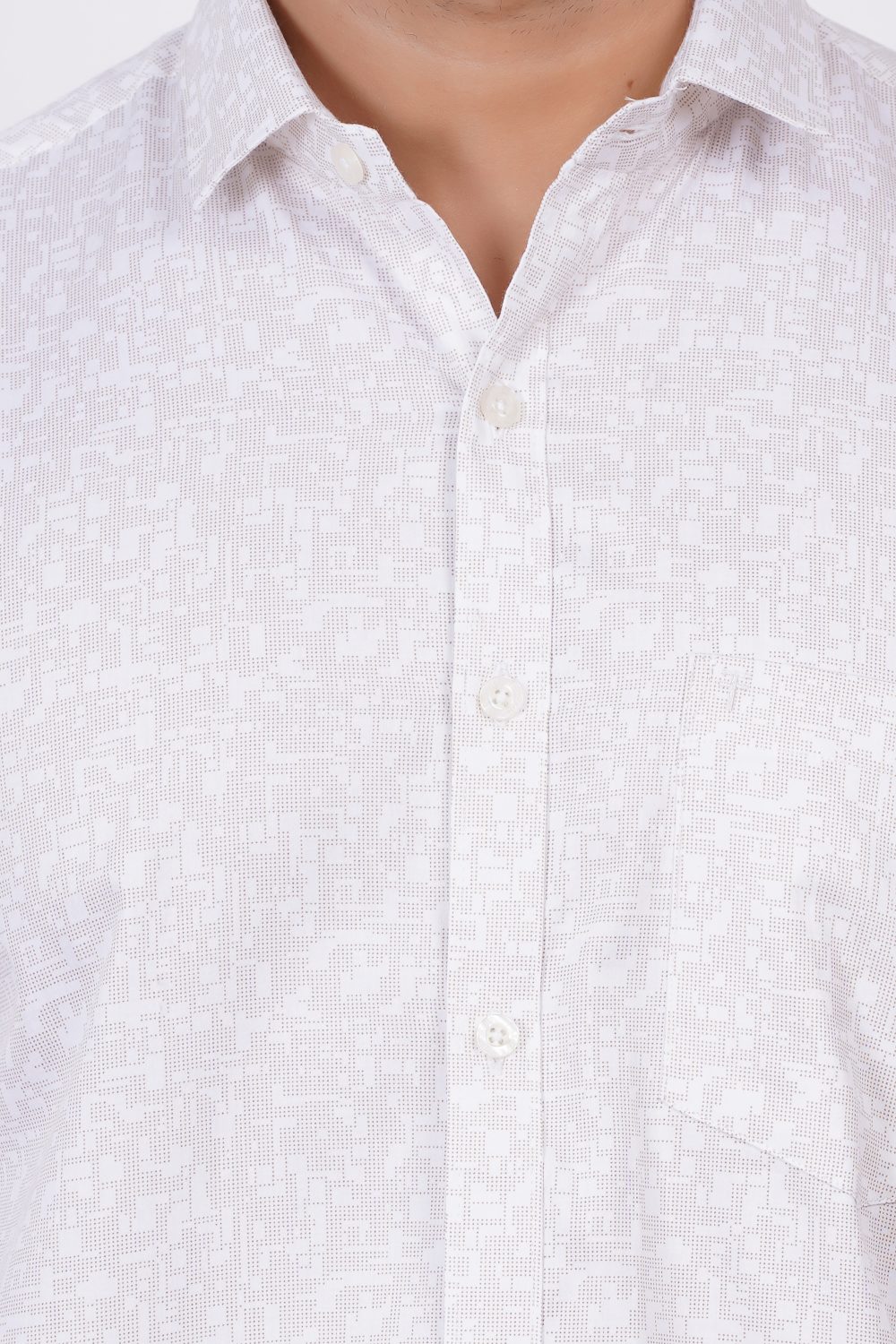 White | TTASCOTT Printed Shirt