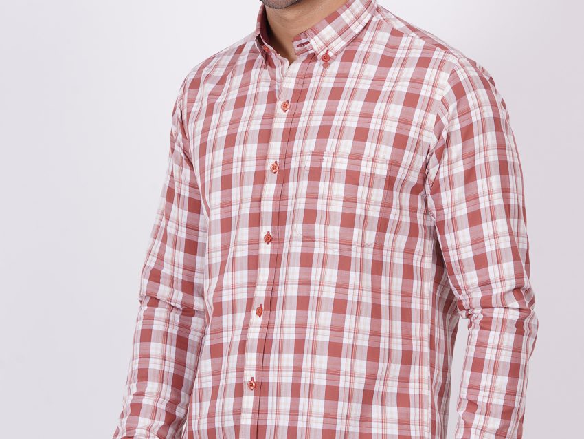 Red | TTASCOTT Check Shirt | TC 1173 - 1