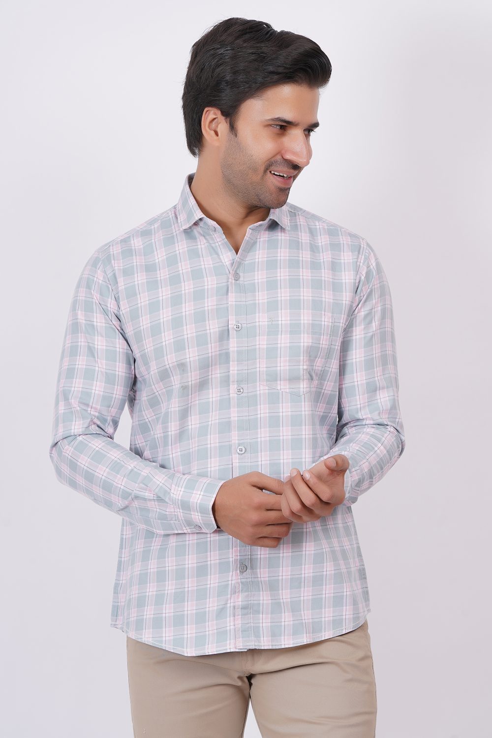 Light Grey | TTASCOTT Check Shirt