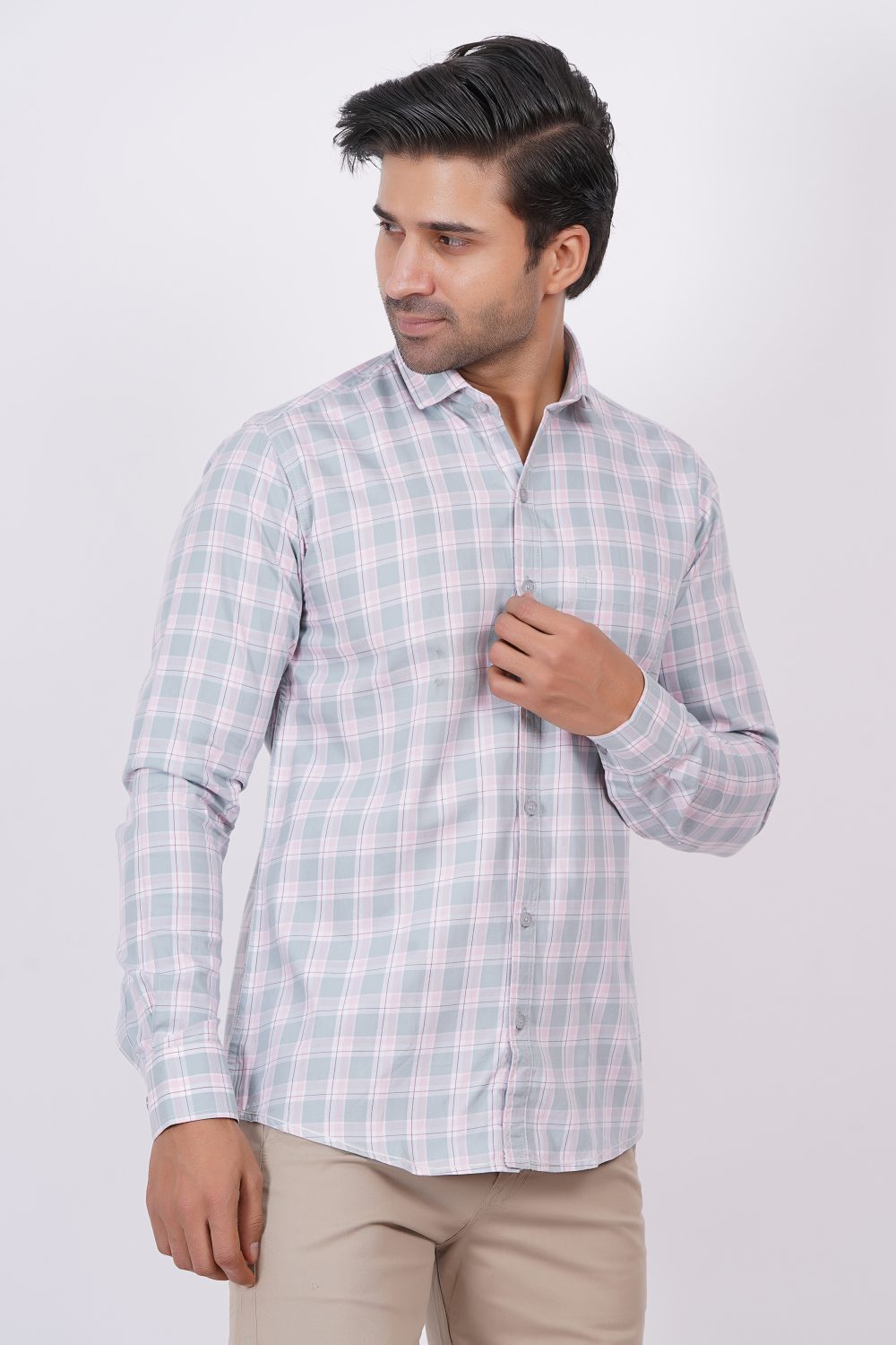 Light Grey | TTASCOTT Check Shirt