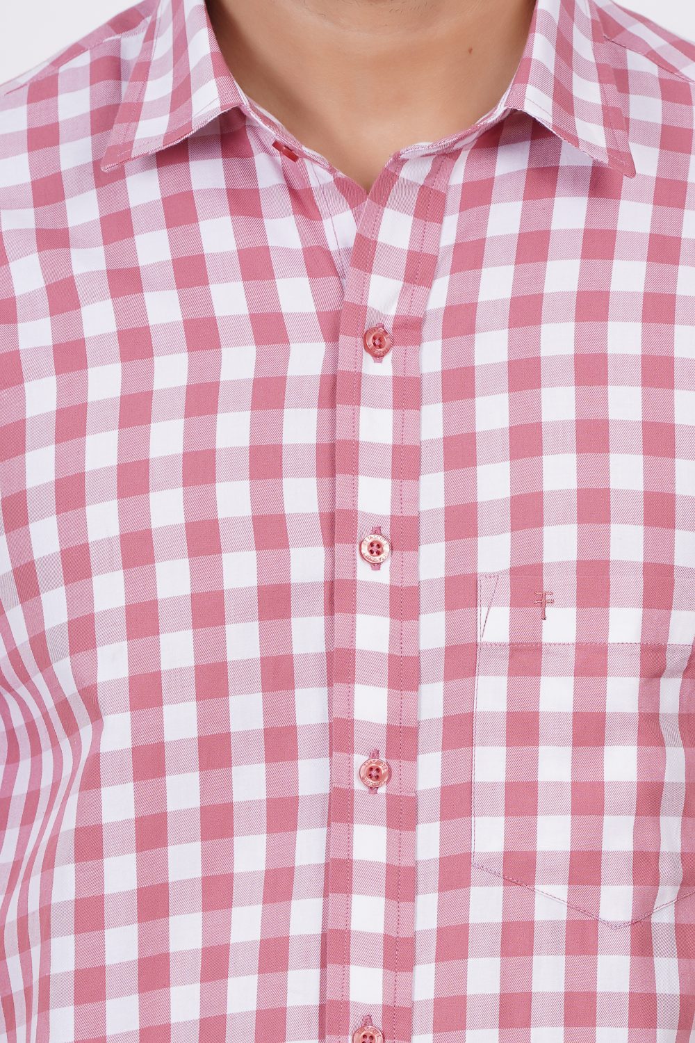 Pink | TTASCOTT Half Sleeve Check Shirt