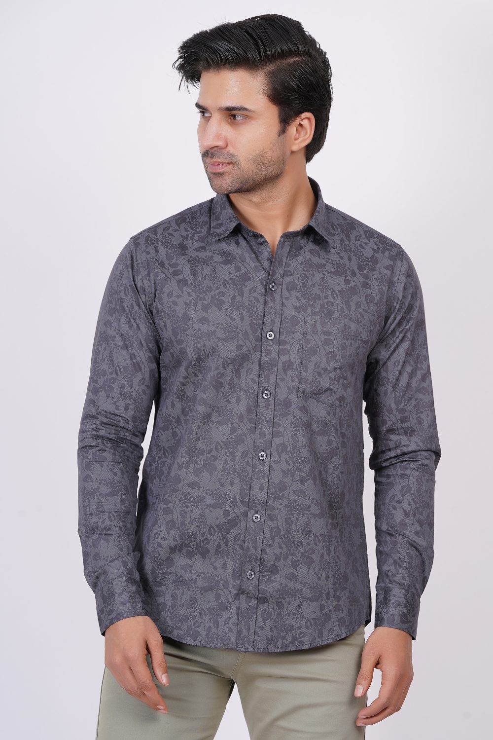 Grey | TTASCOTT Printed Shirt