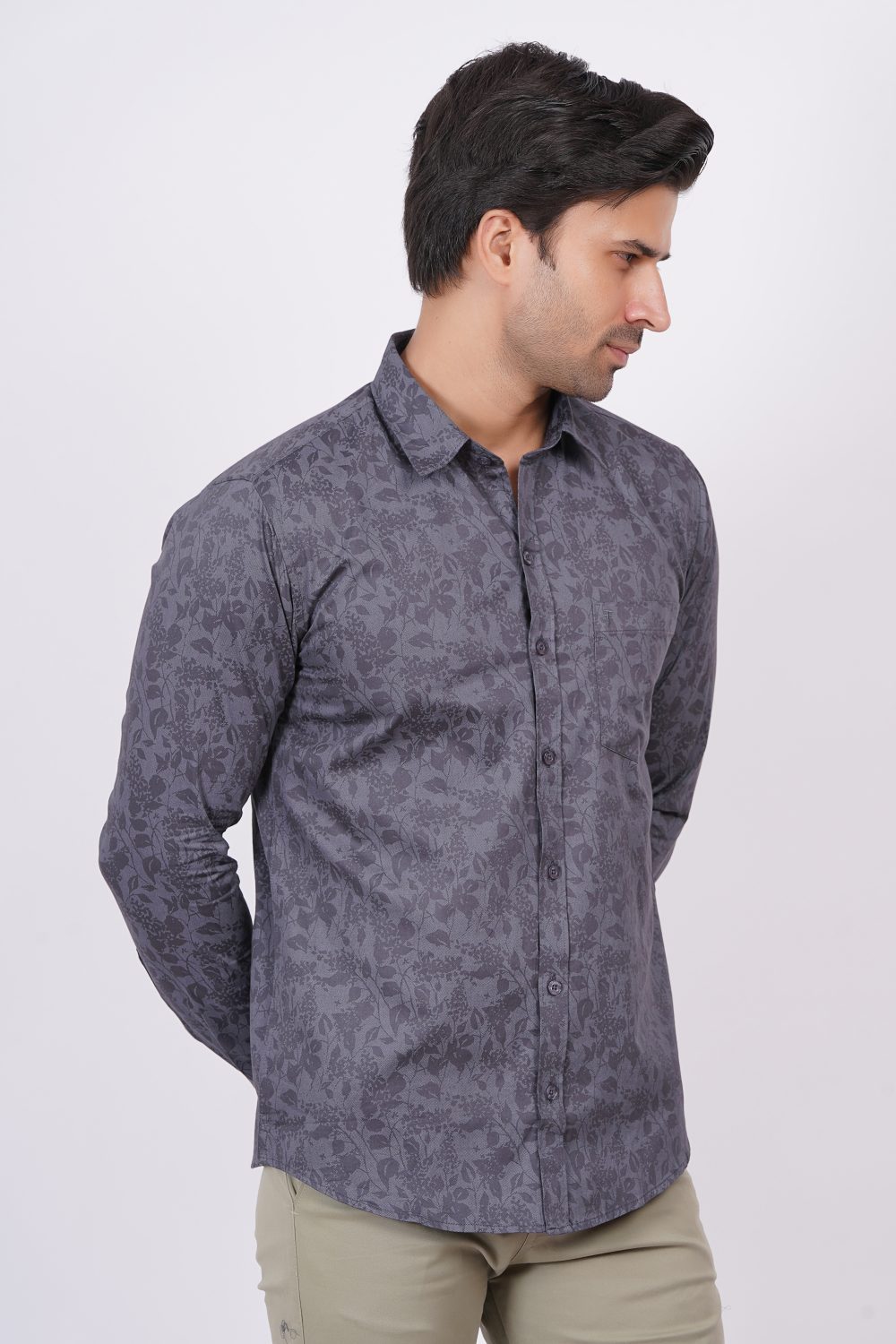 Grey | TTASCOTT Printed Shirt