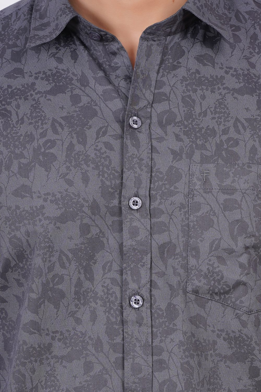 Grey | TTASCOTT Printed Shirt