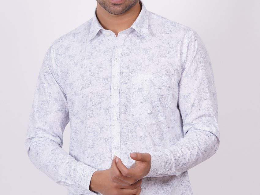 White | TTASCOTT Printed Shirt | TC 1181 - 1