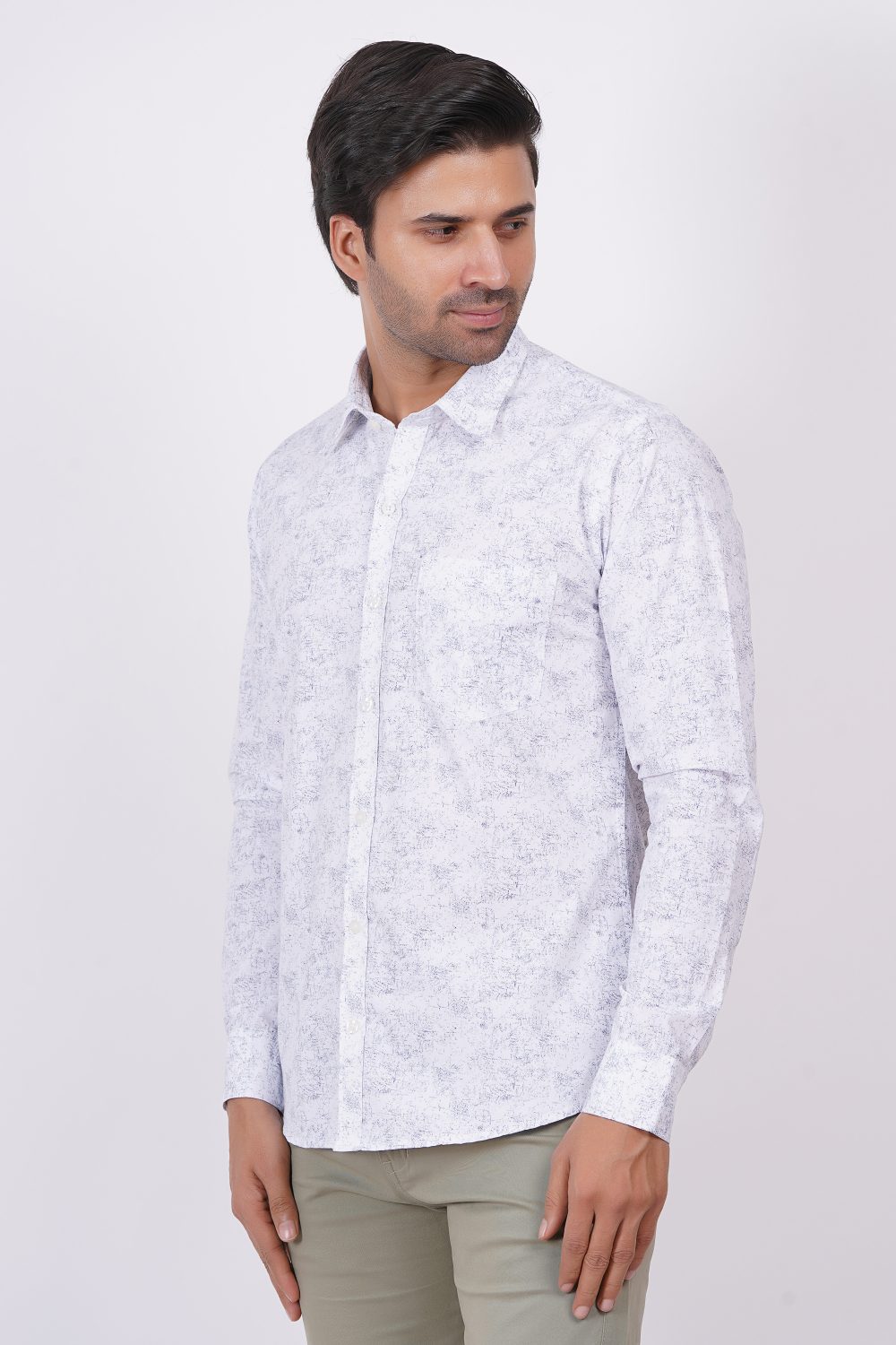 White | TTASCOTT Printed Shirt