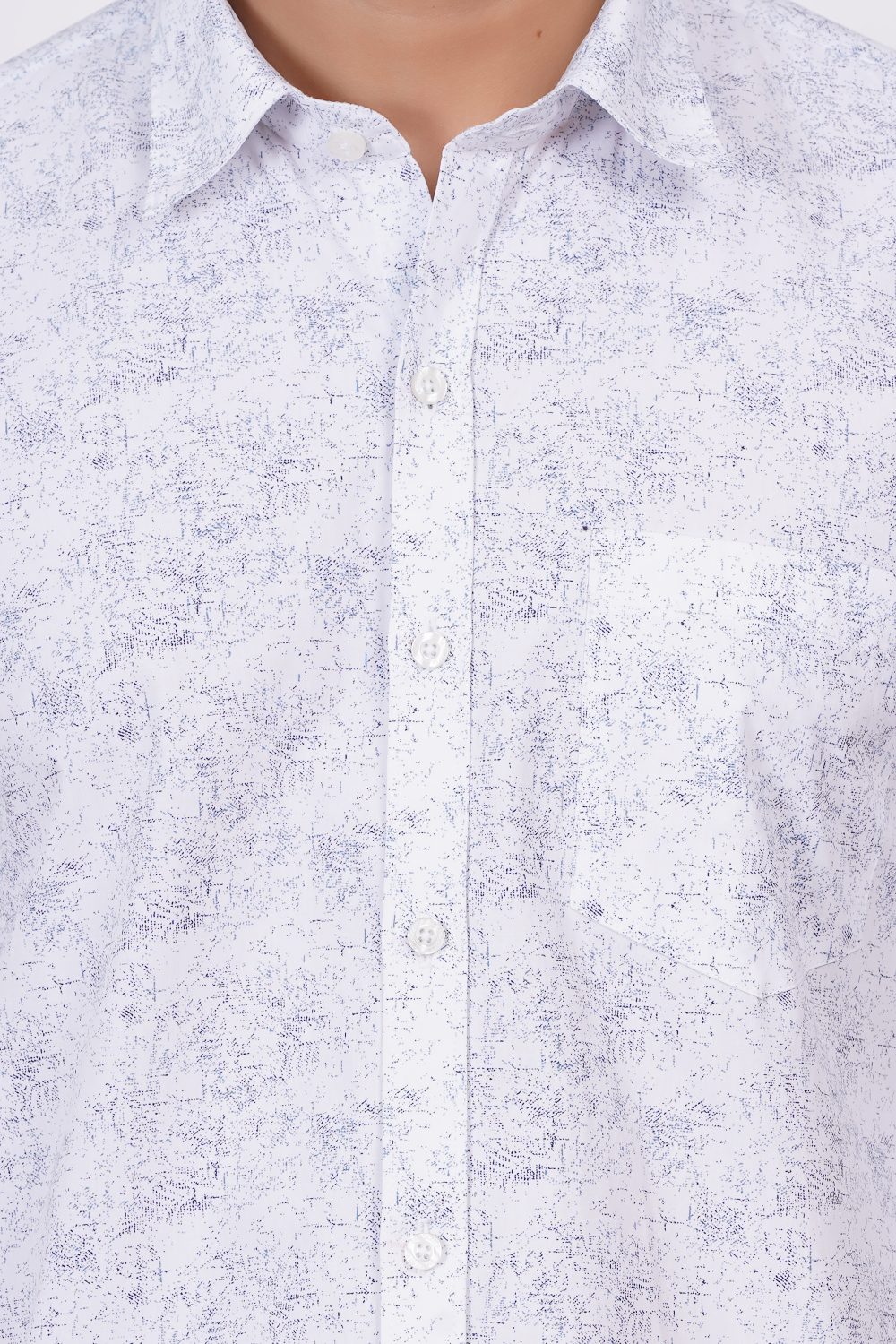 White | TTASCOTT Printed Shirt