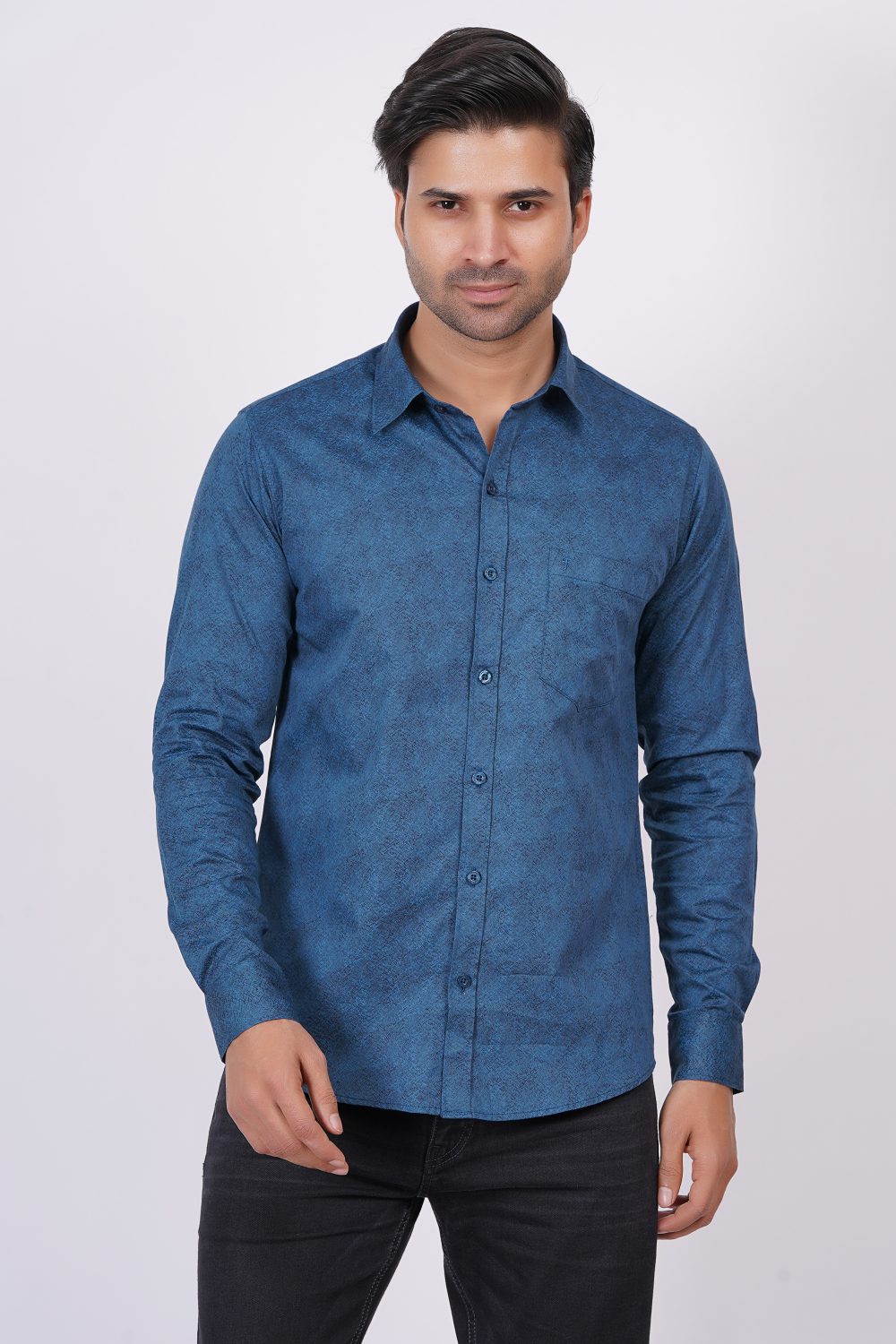 Dark Blue | TTASCOTT Printed Shirts