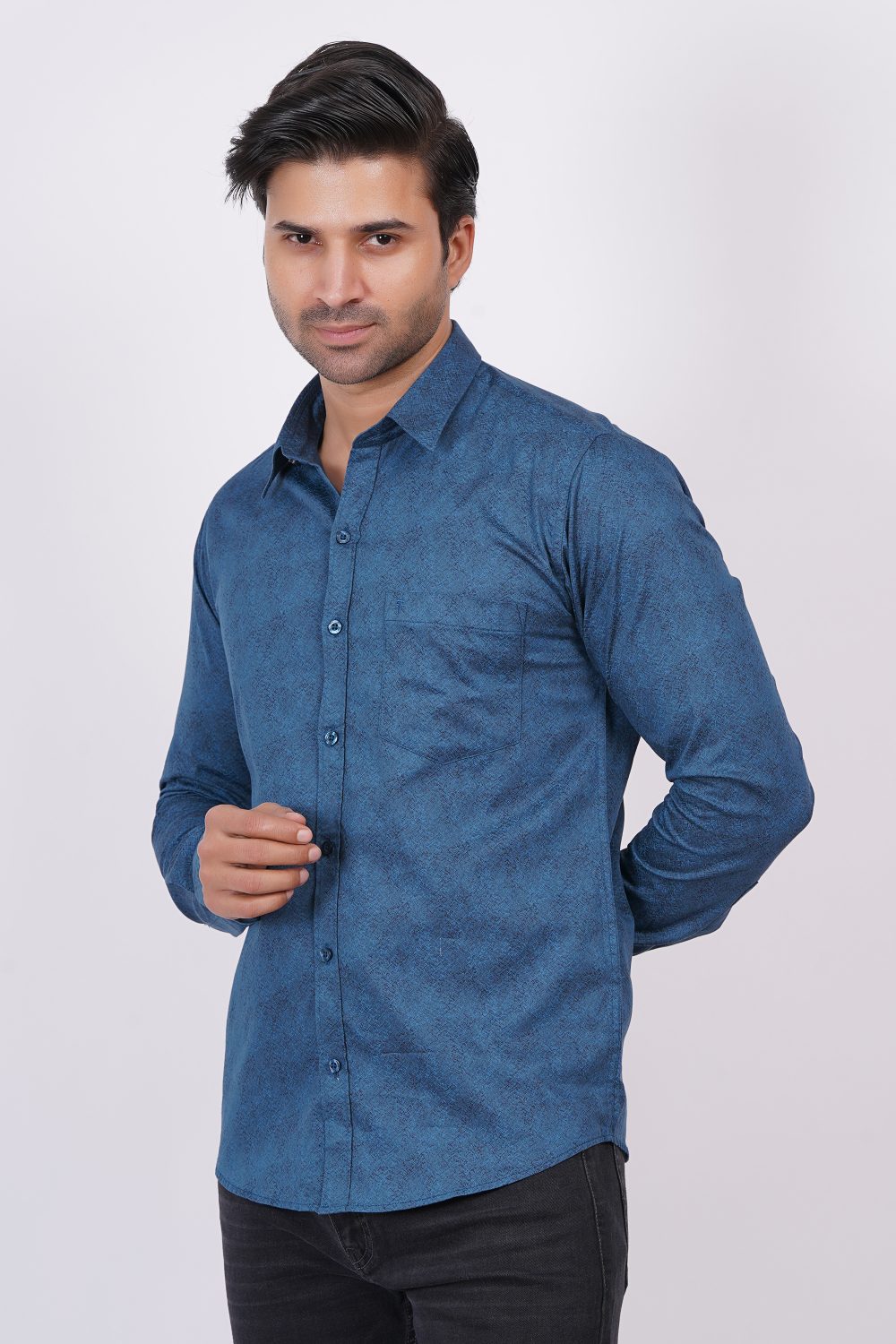 Dark Blue | TTASCOTT Printed Shirts