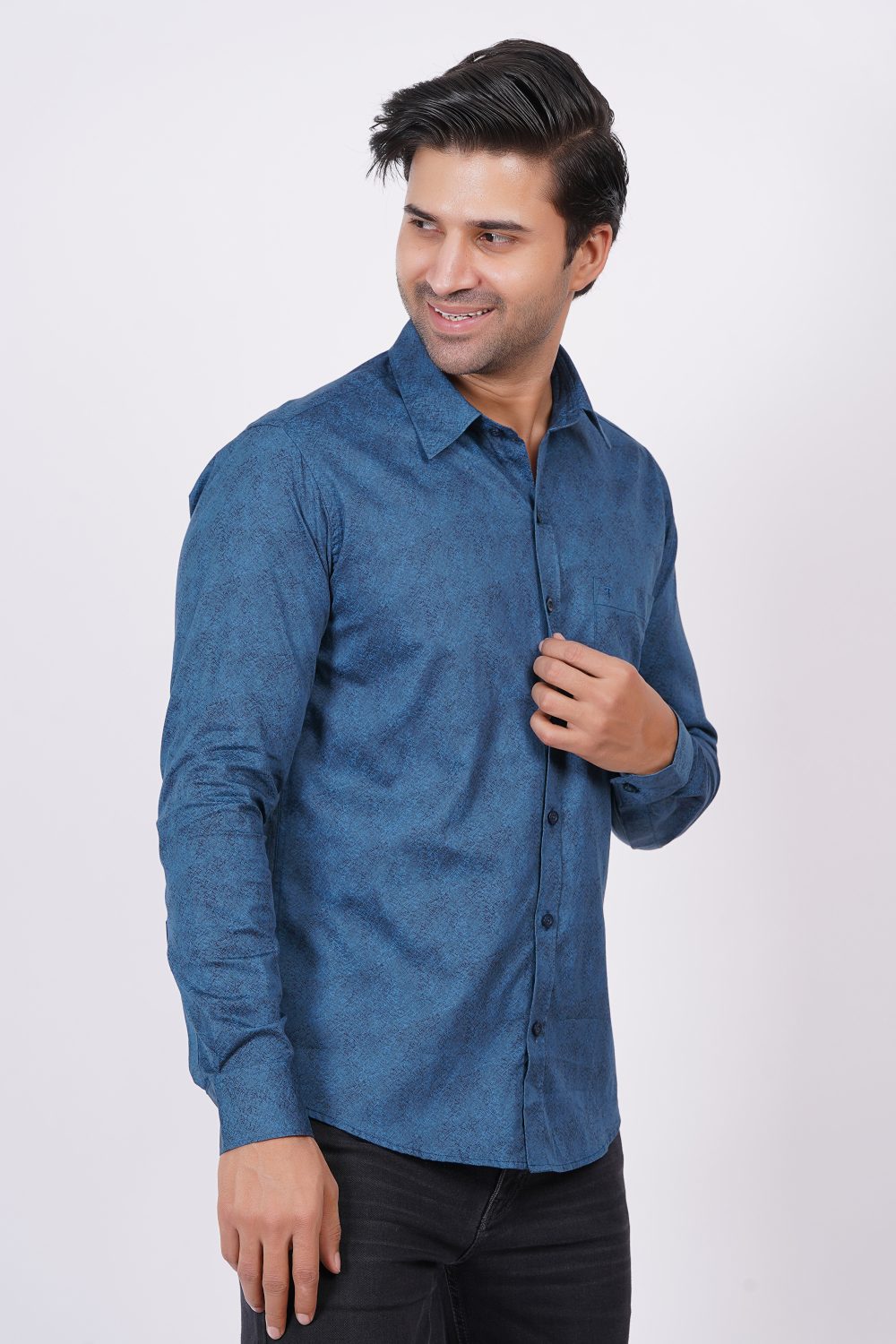 Dark Blue | TTASCOTT Printed Shirts