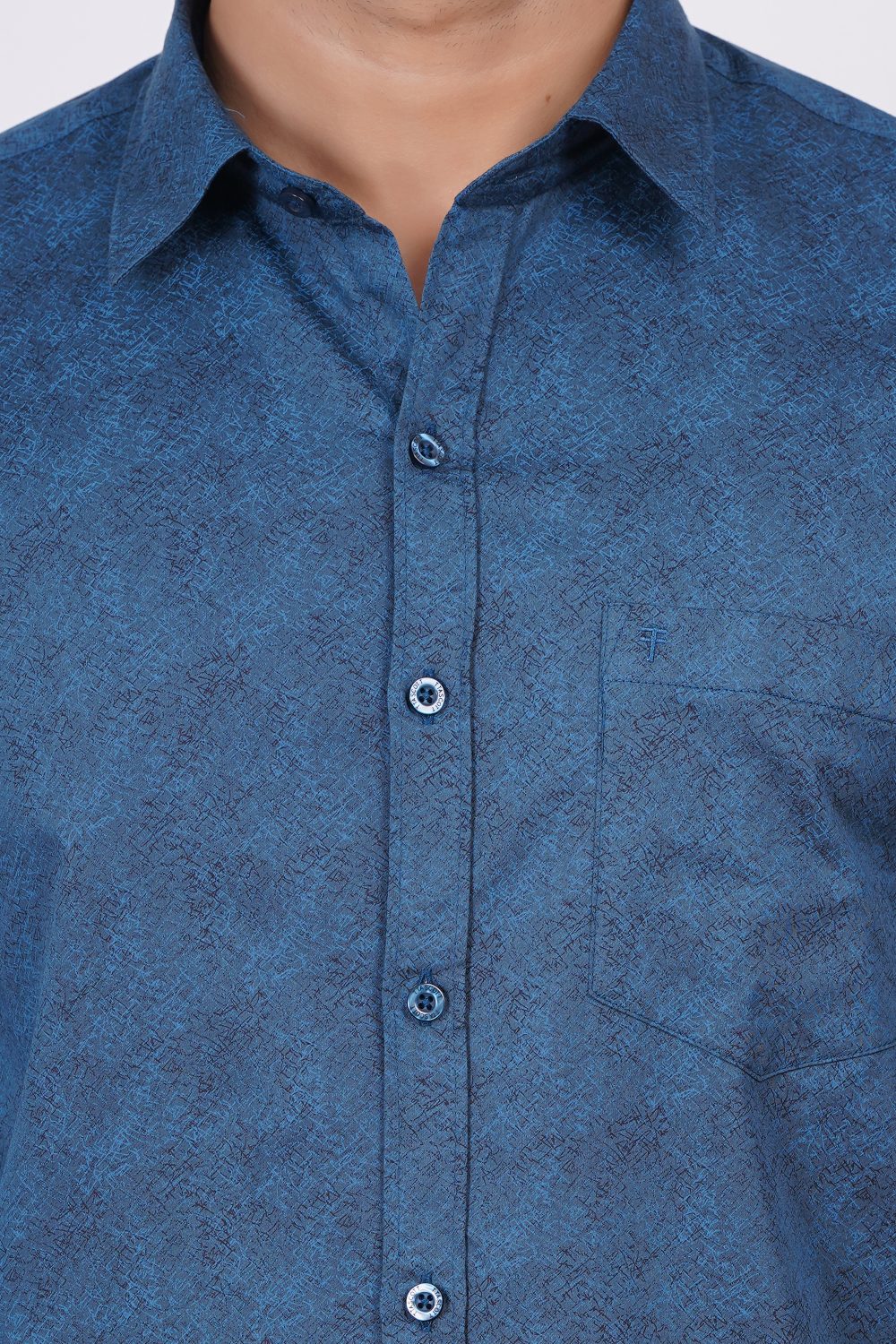 Dark Blue | TTASCOTT Printed Shirts