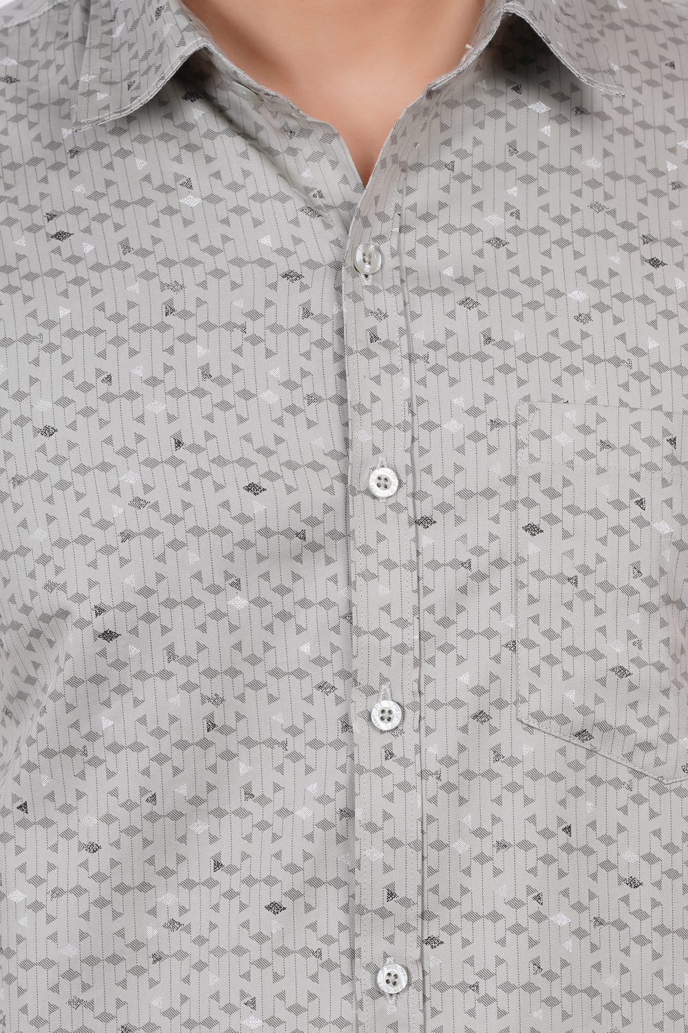 Silver | TTASCOTT Printed Shirt