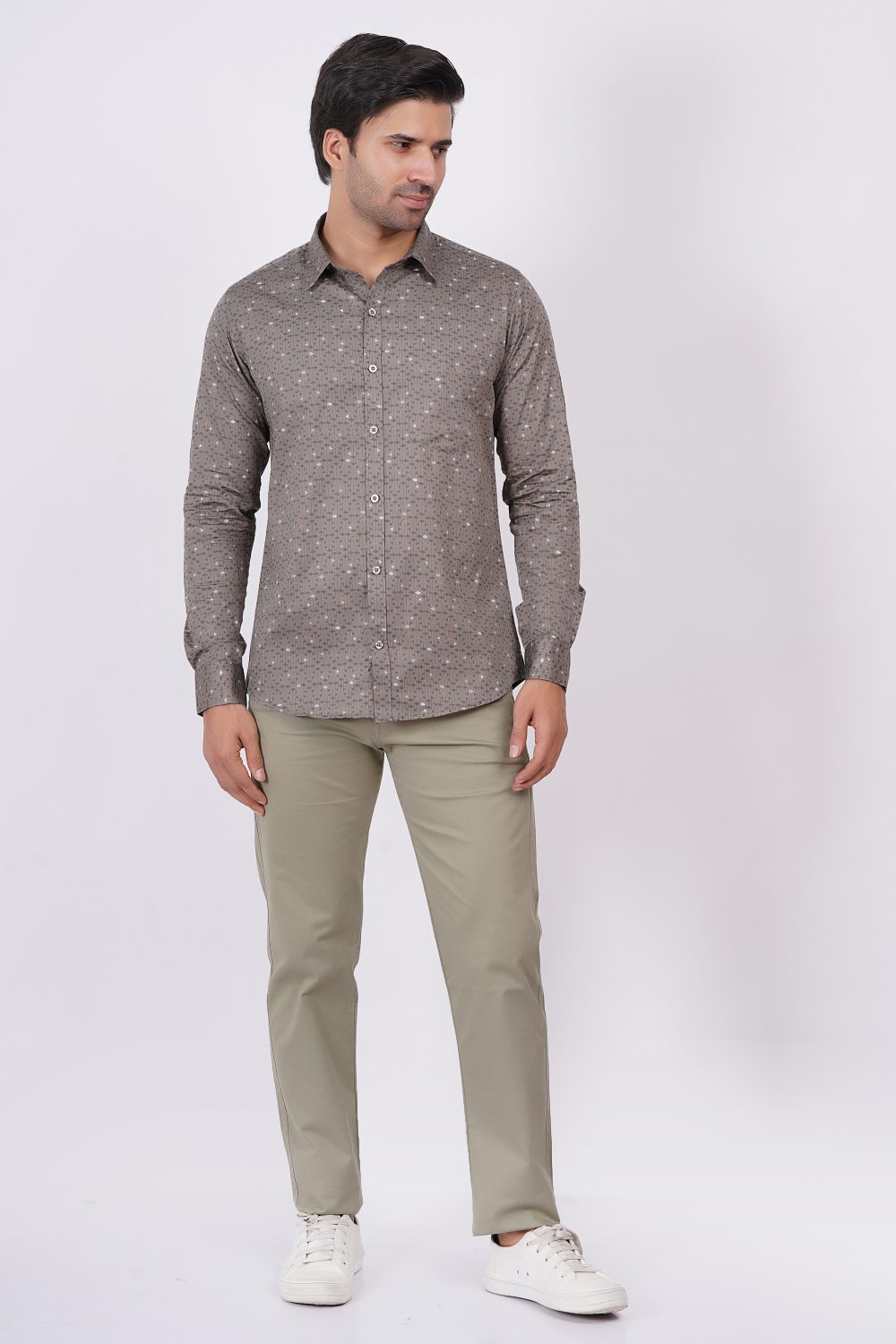 Grey | TTASCOTT Printed Shirt