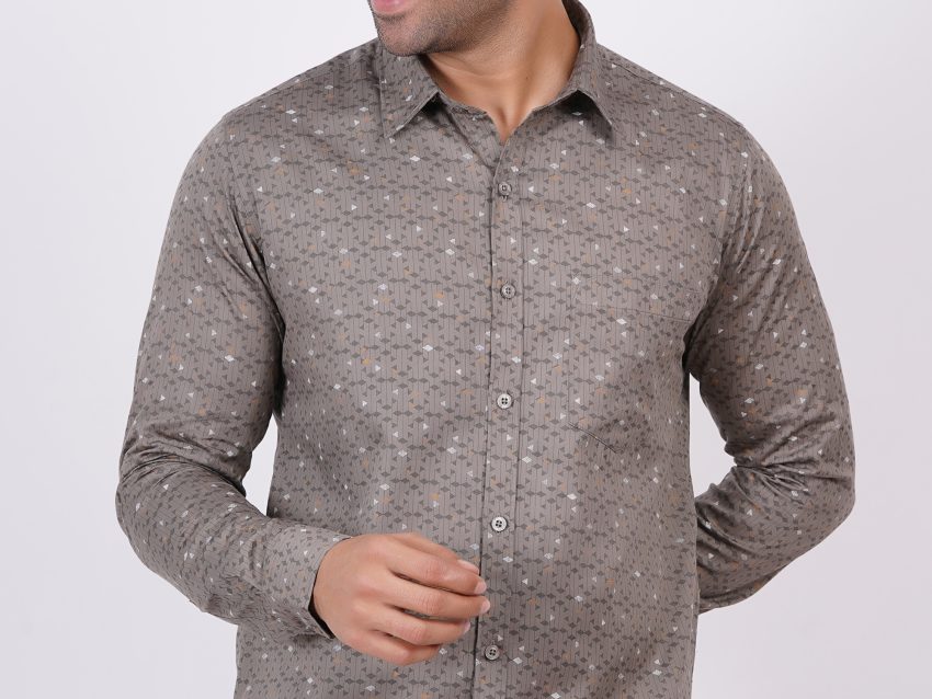 Grey | TTASCOTT Printed Shirt | TC 1180 -1