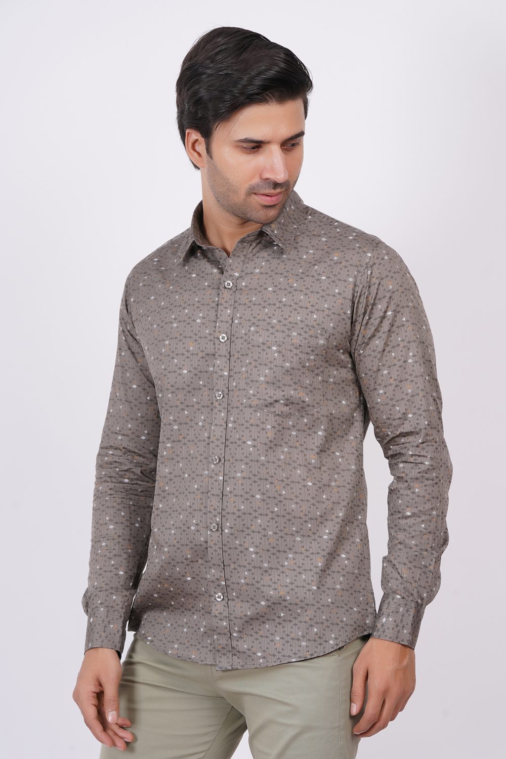 Grey | TTASCOTT Printed Shirt