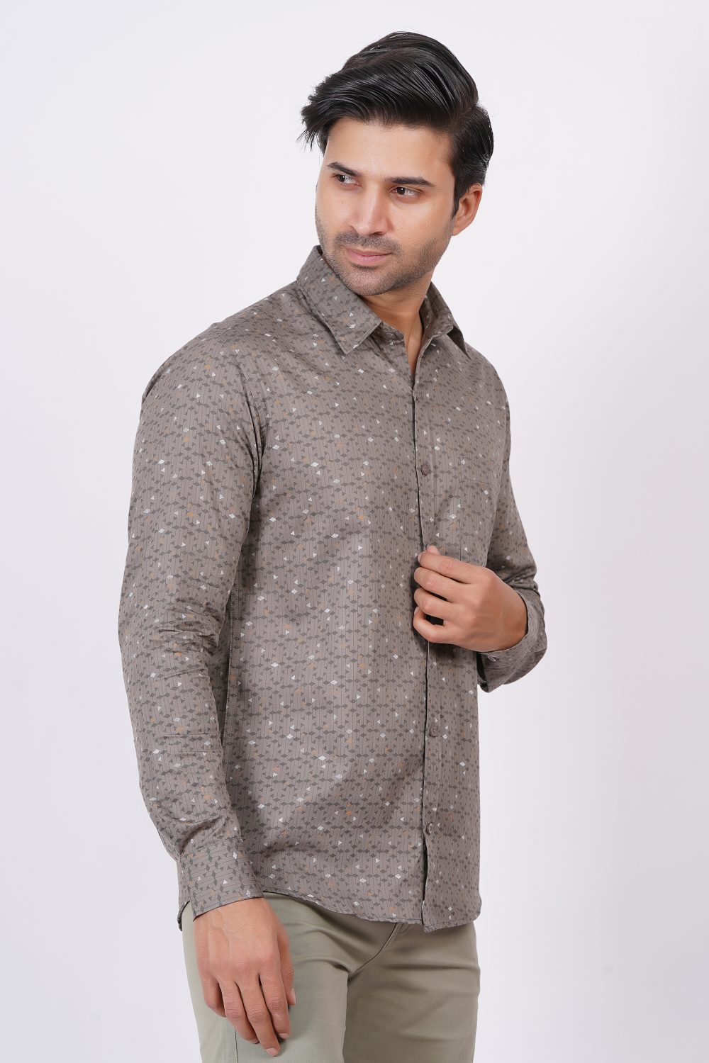 Grey | TTASCOTT Printed Shirt