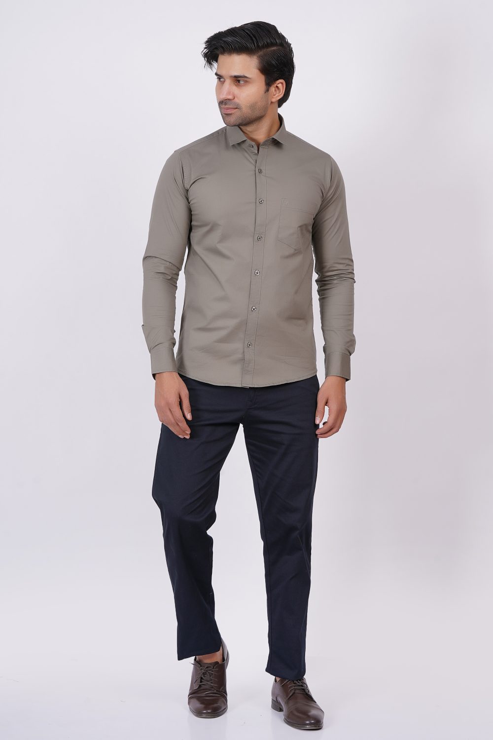 Grey | TTASCOTT Plain Shirt