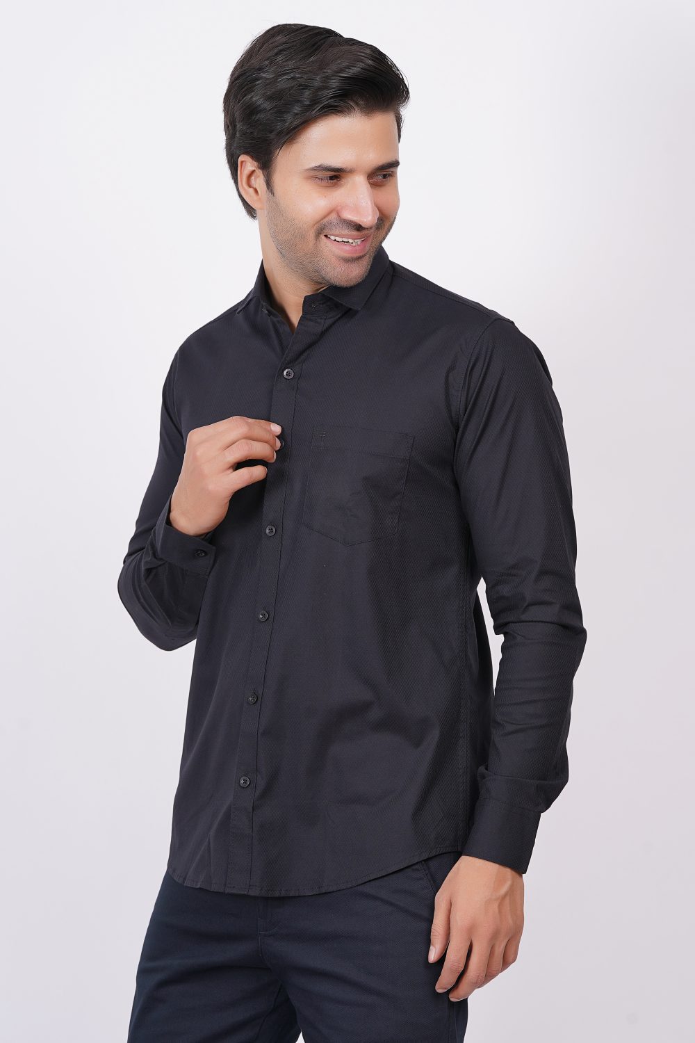 Black | TTASCOTT Plain Shirt