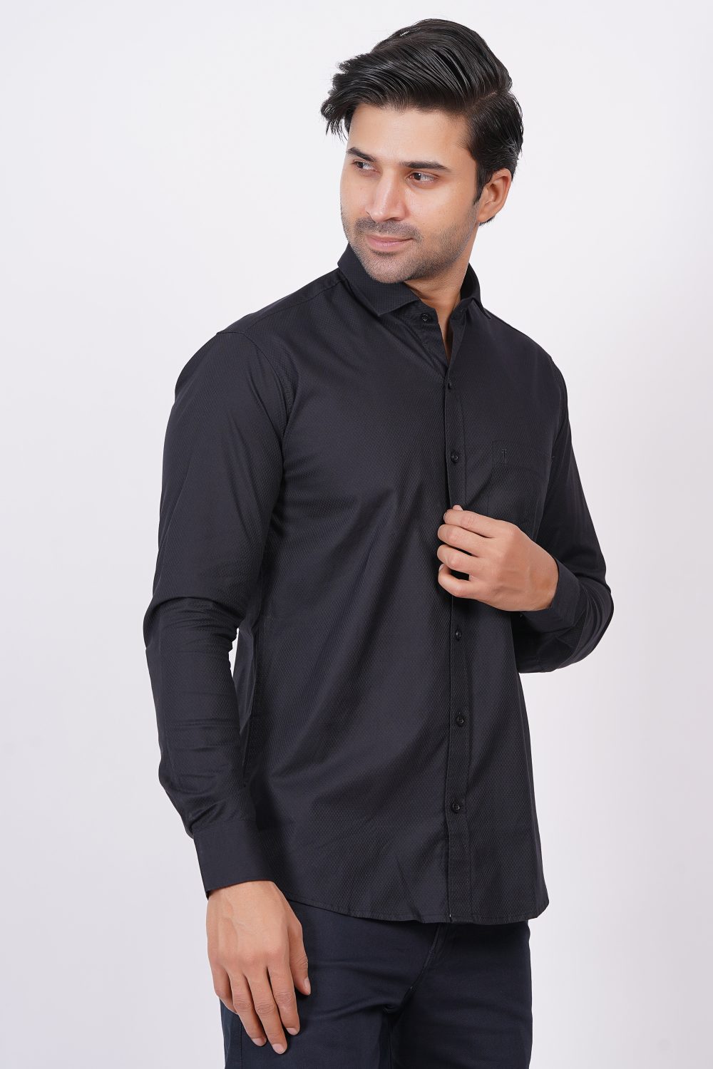 Black | TTASCOTT Plain Shirt