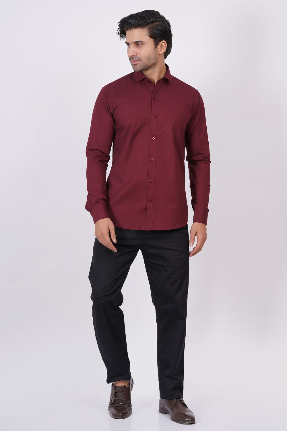 Maroon | TTASCOTT Plain Shirt