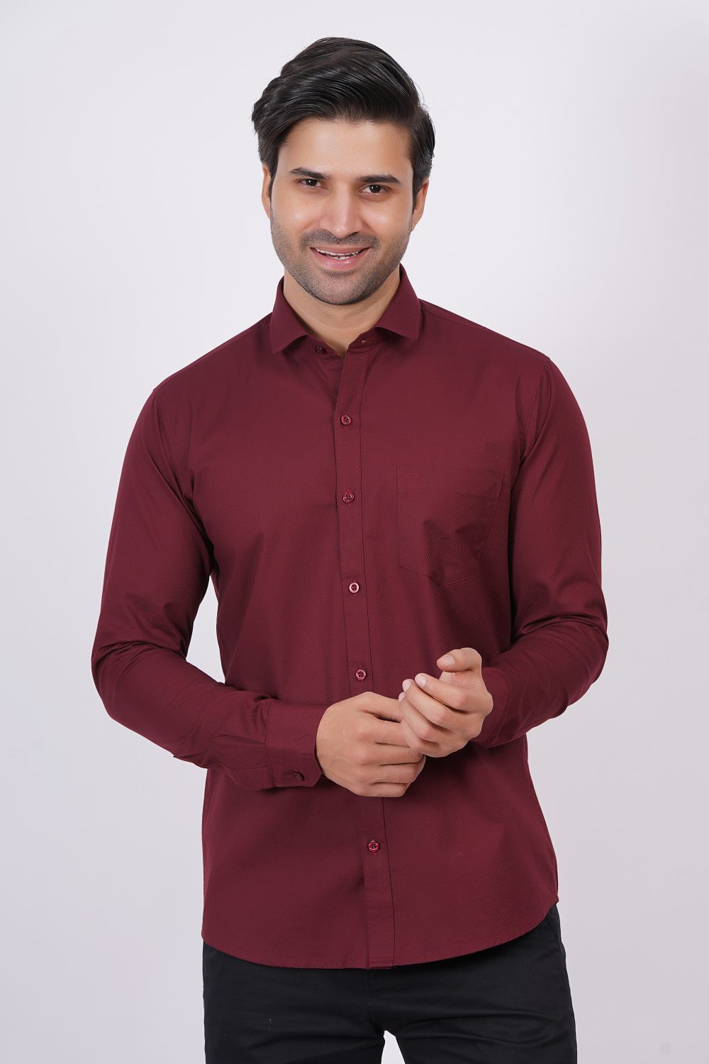 Maroon | TTASCOTT Plain Shirt