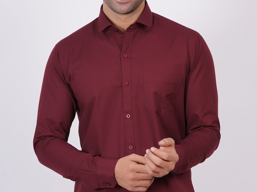 Maroon | TTASCOTT Plain Shirt | TC 1172 - 4