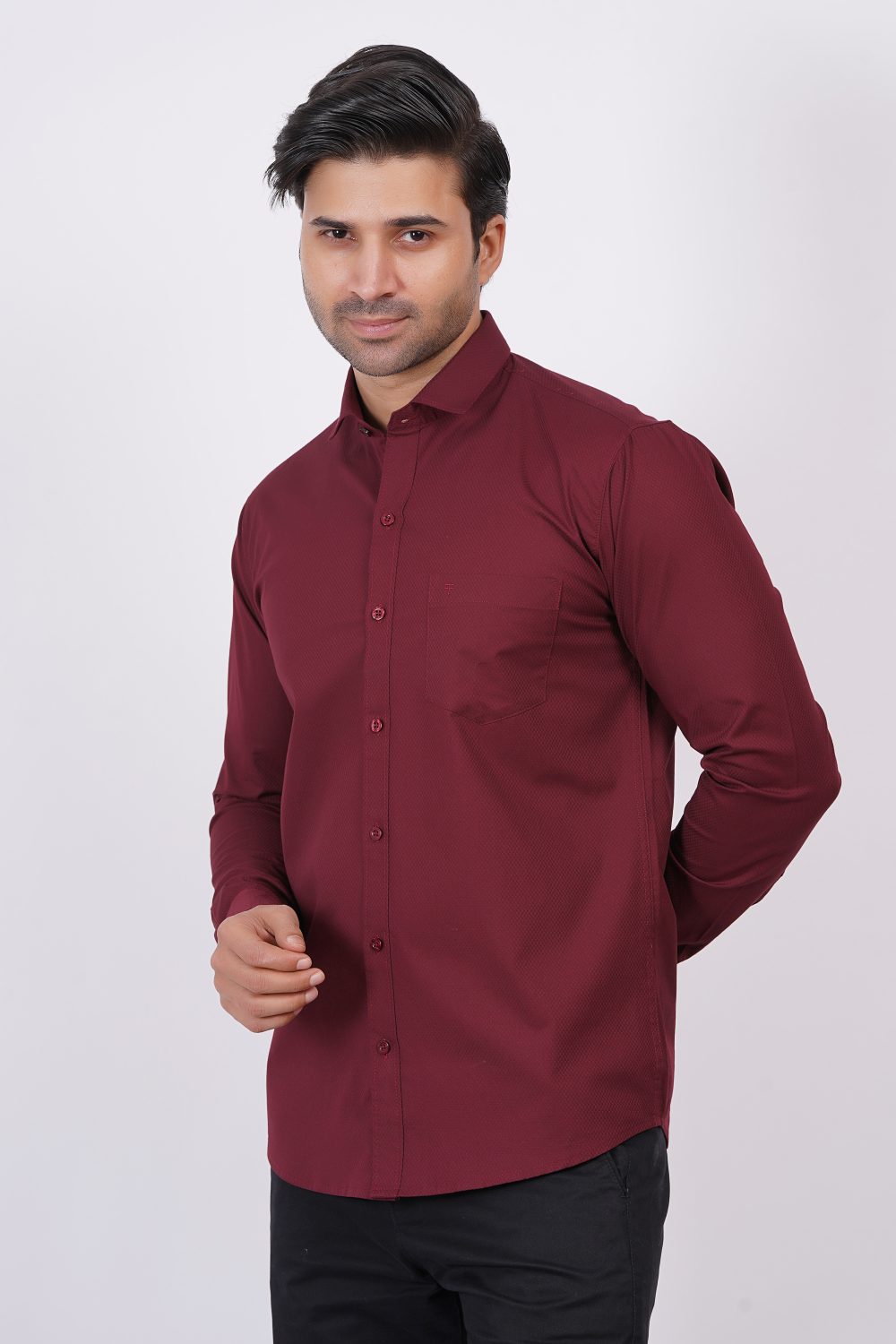 Maroon | TTASCOTT Plain Shirt