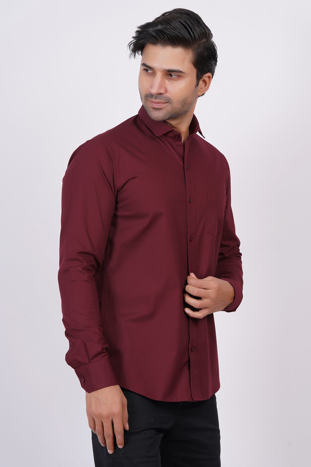 Maroon | TTASCOTT Plain Shirt