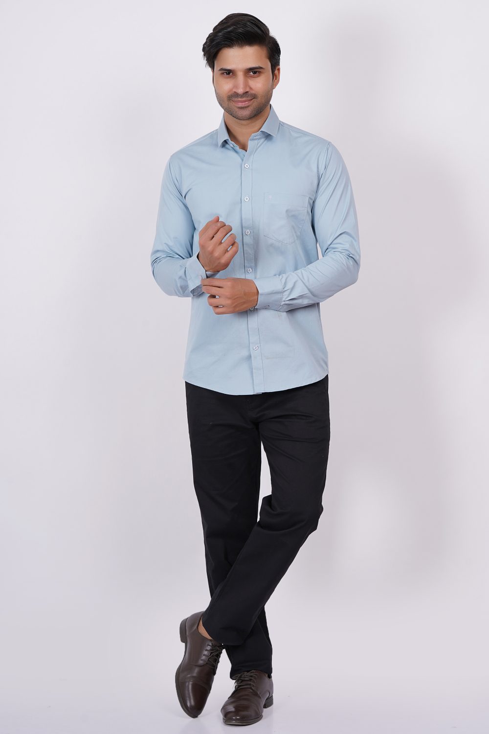 Metallic Blue | TTASCOTT Plain Shirt