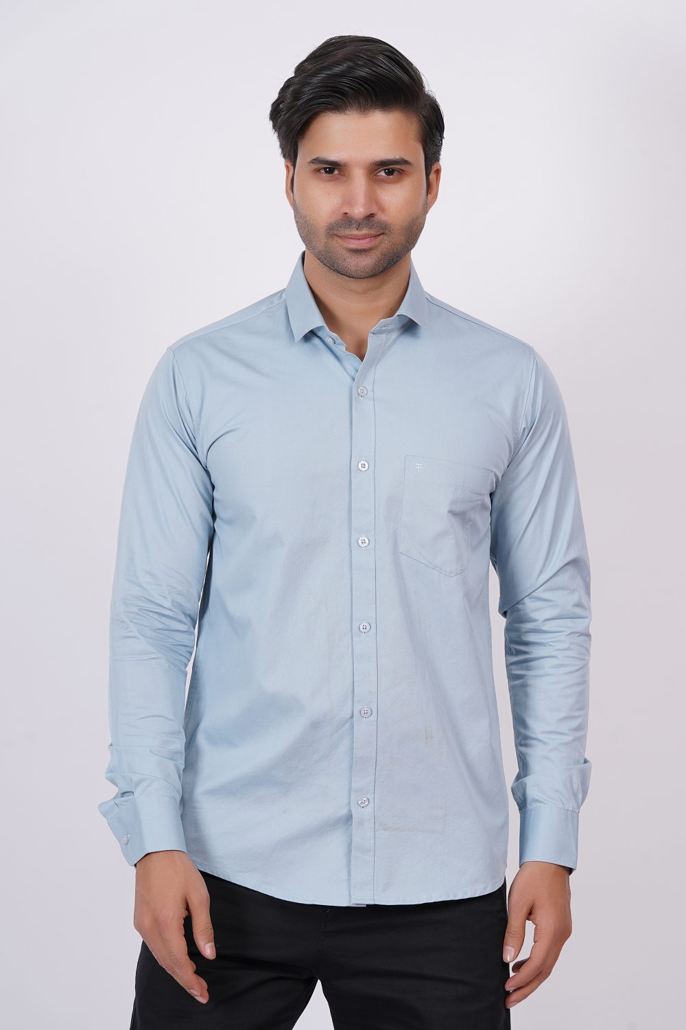 Metallic Blue | TTASCOTT Plain Shirt