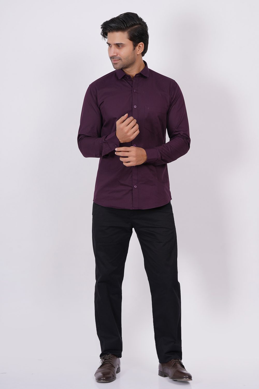 Solid Purple | TTASCOTT Plain Shirt