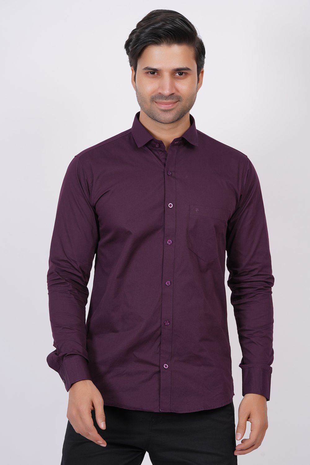 Solid Purple | TTASCOTT Plain Shirt