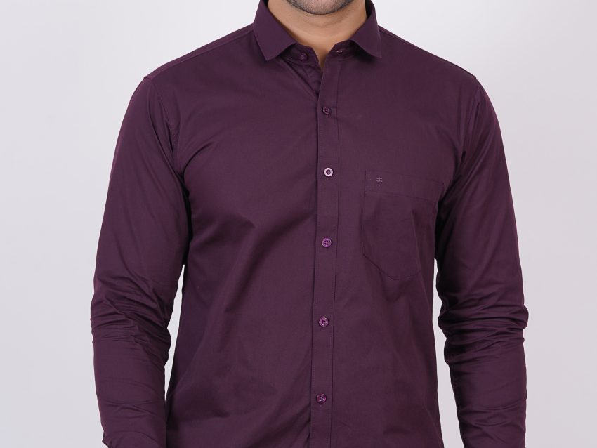 Solid Purple | TTASCOTT Plain Shirt | TC 1174 - 2