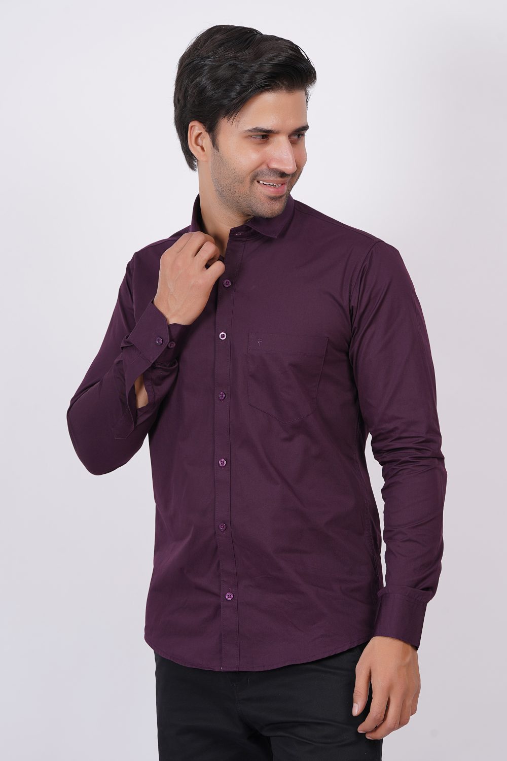 Solid Purple | TTASCOTT Plain Shirt