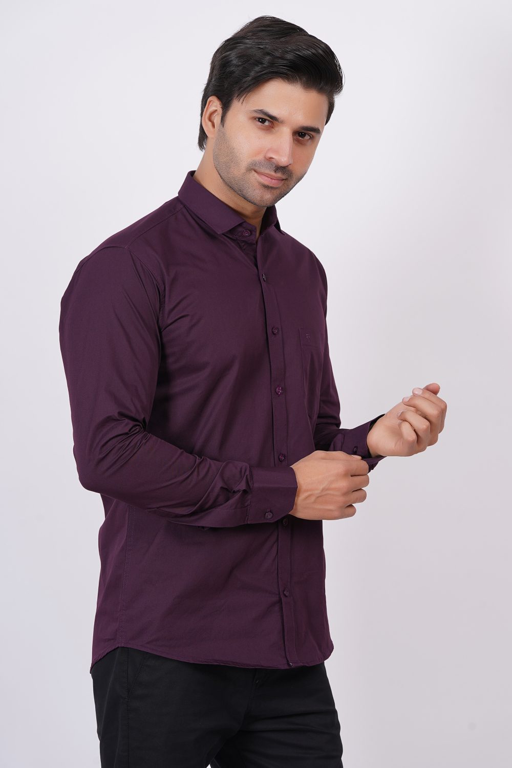 Solid Purple | TTASCOTT Plain Shirt