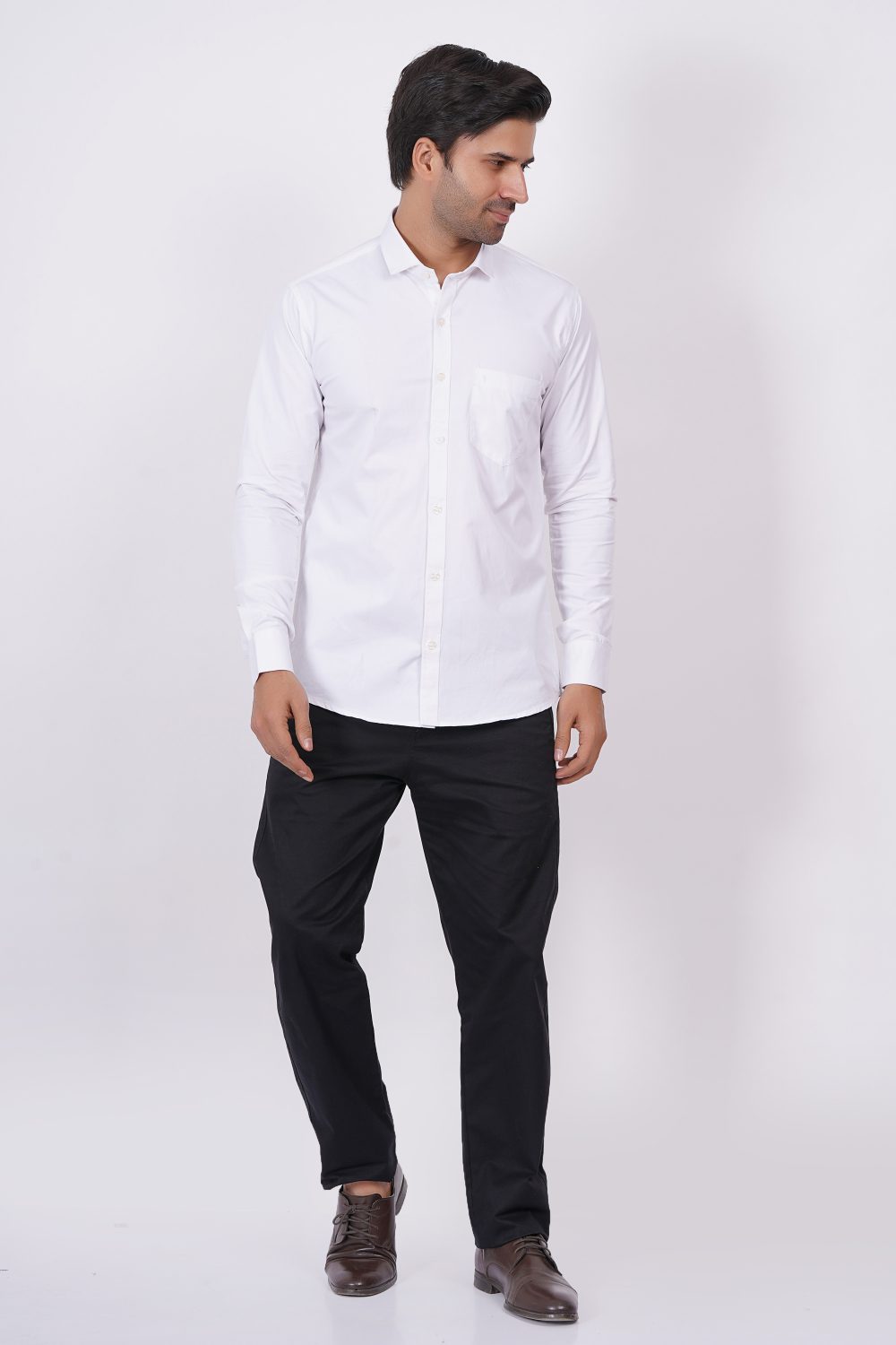 White | TTASCOTT Plain Shirt