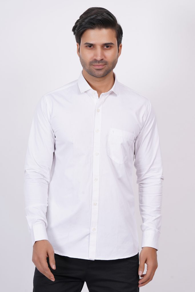 White | TTASCOTT Plain Shirt