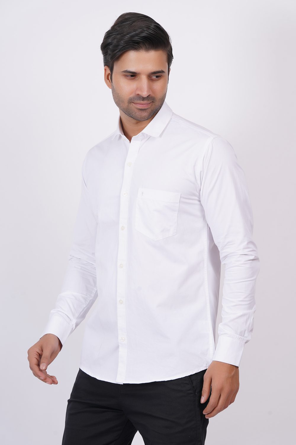 White | TTASCOTT Plain Shirt